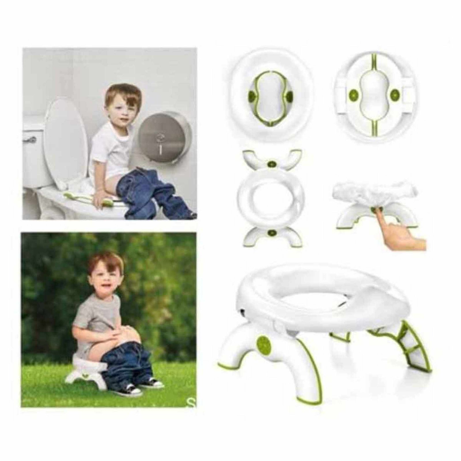 2 In 1 Go Baby Potty Home Outside Multifunctional Folding Portable Travel Toilet